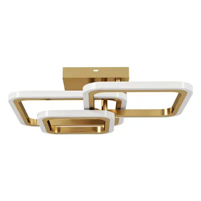 HOMCOM Deckenleuchte LED 40W 4300LM 3500K/4500K/6000K Deckenlampe 3-eckige Wohnzimmerlampe mit W